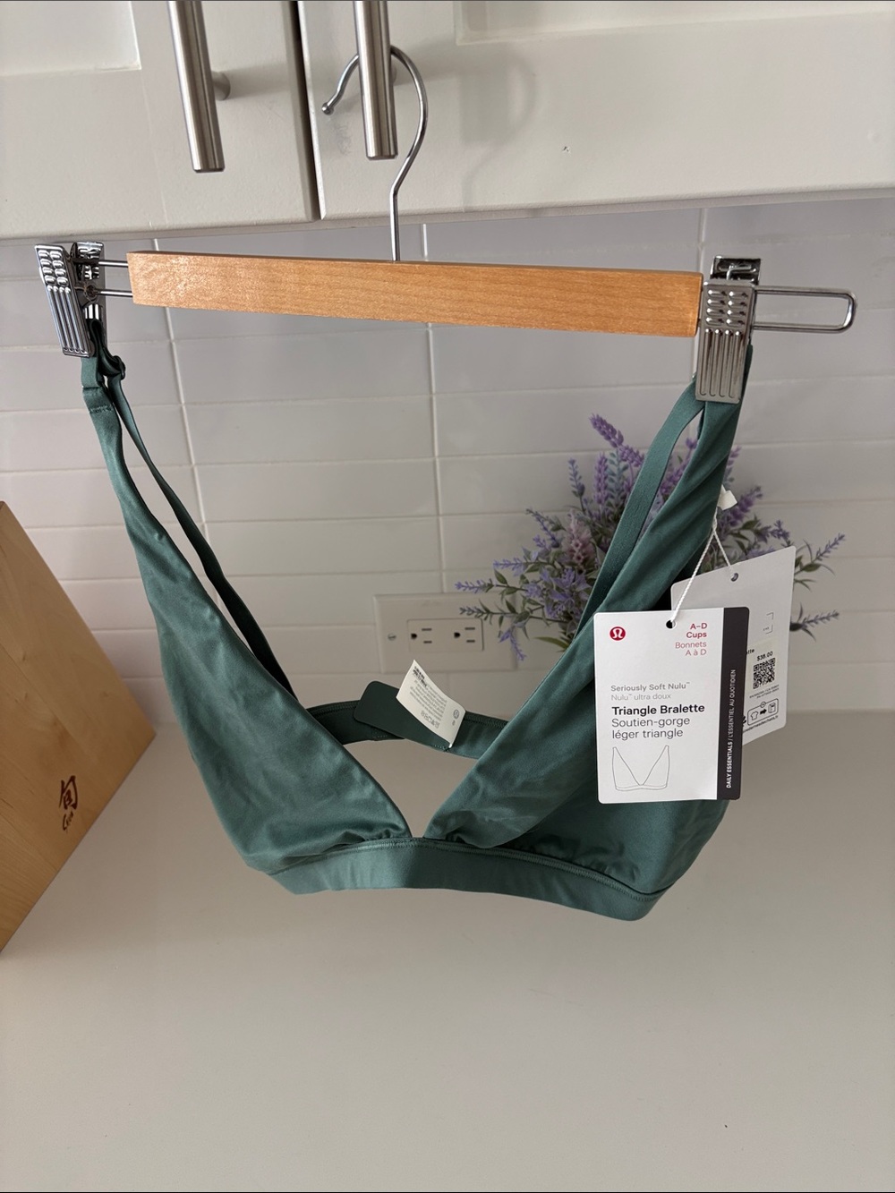 lululemon athletica Triangle Bralette in Forest Green